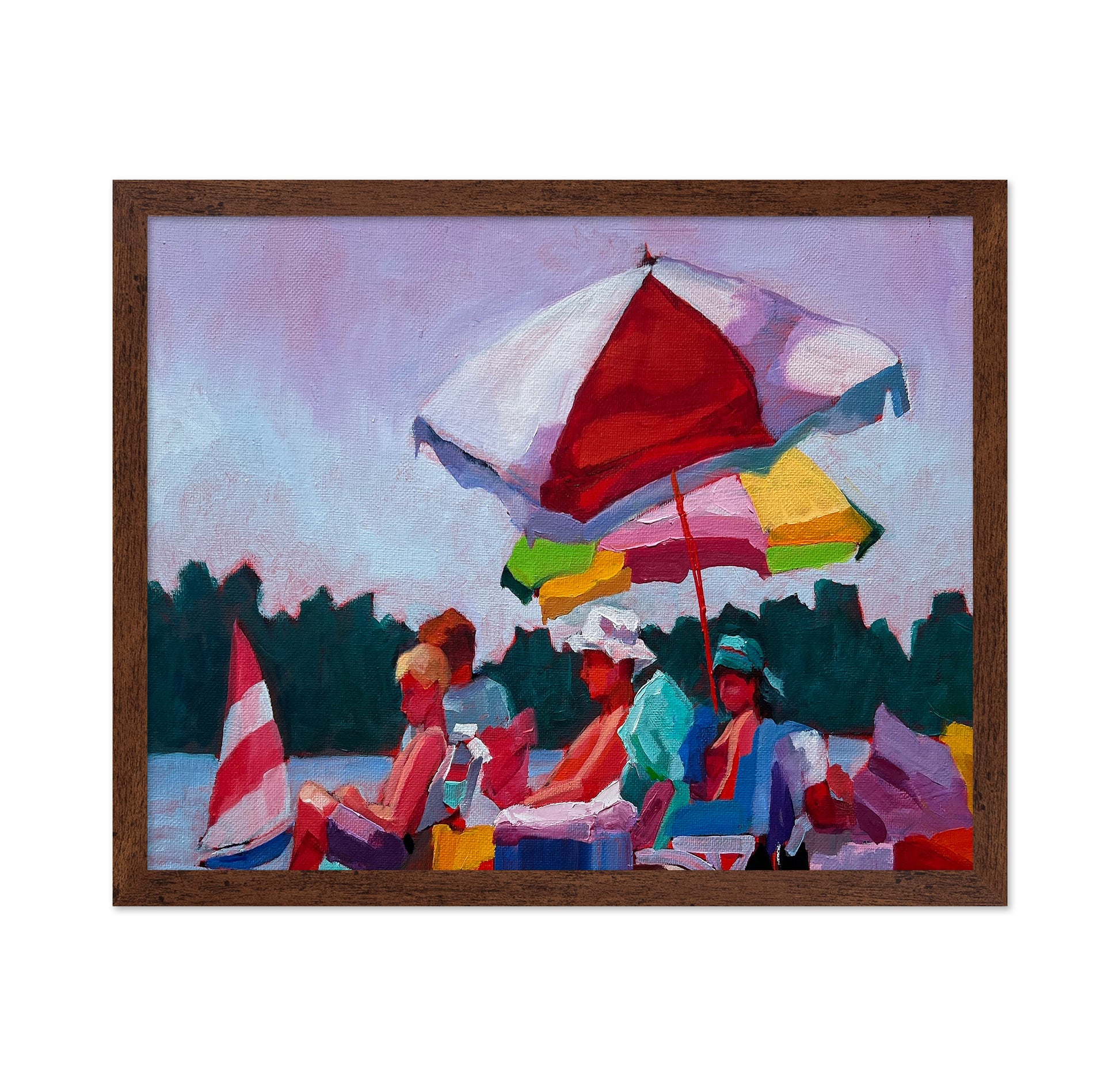 Beach Umbrella Crowd