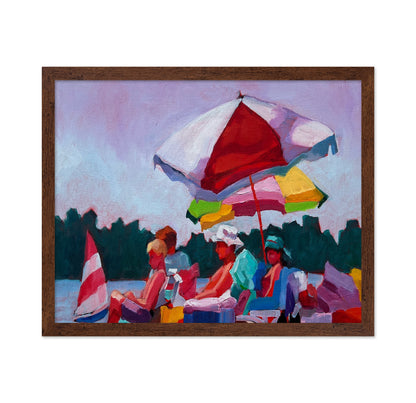 Beach Umbrella Crowd