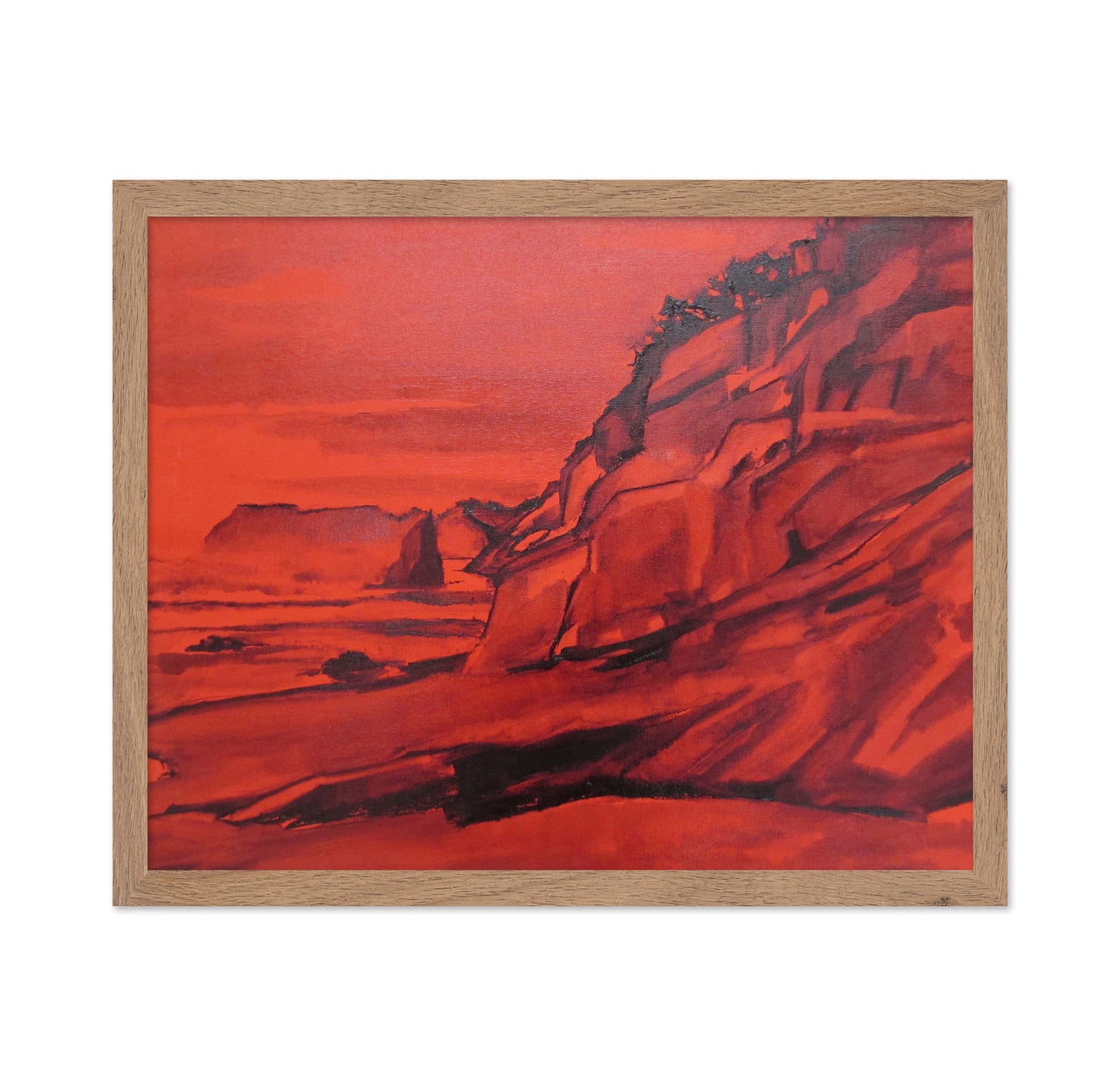 Crimson Coastal Cliffs