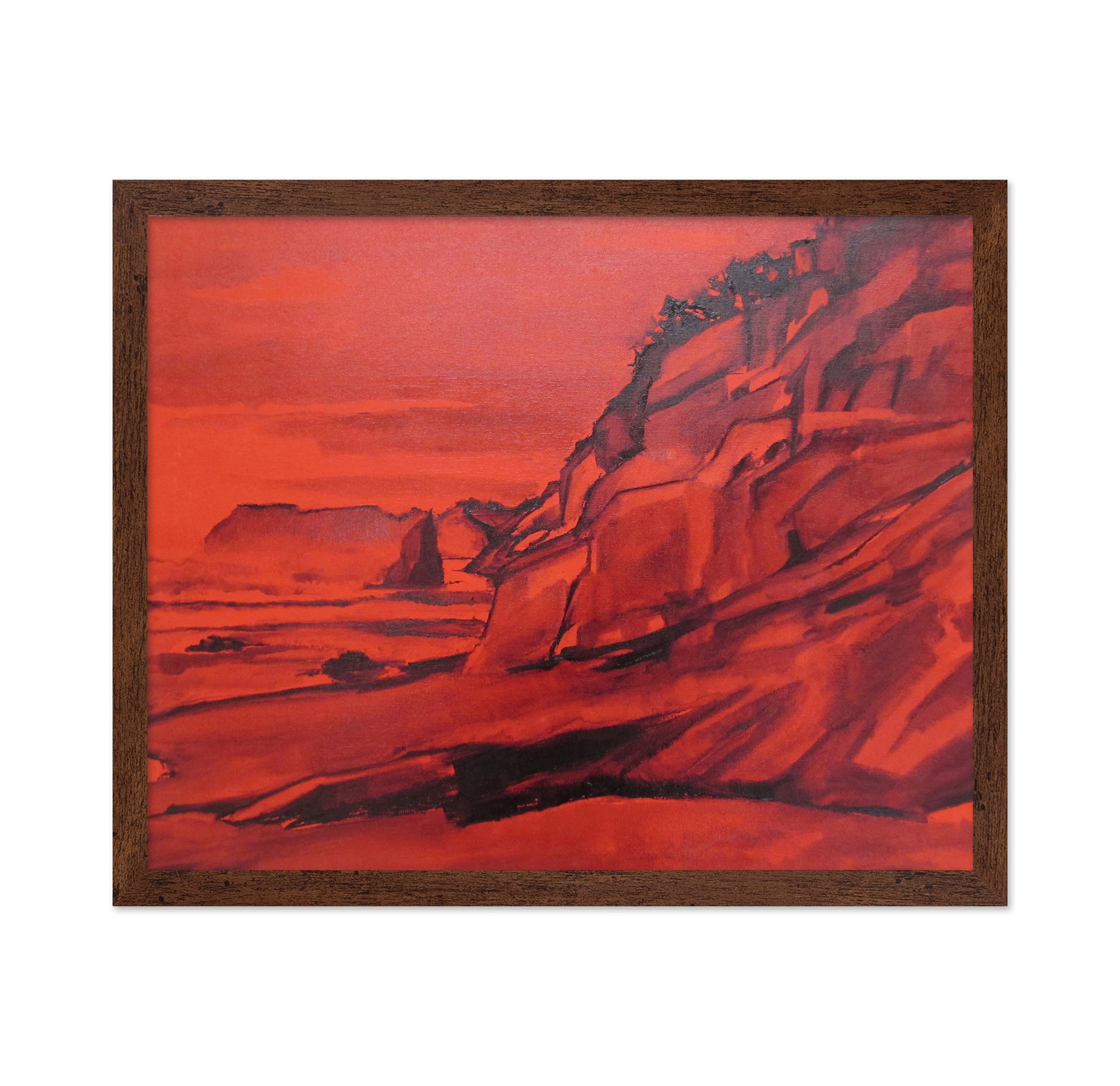 Crimson Coastal Cliffs