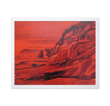 Crimson Coastal Cliffs