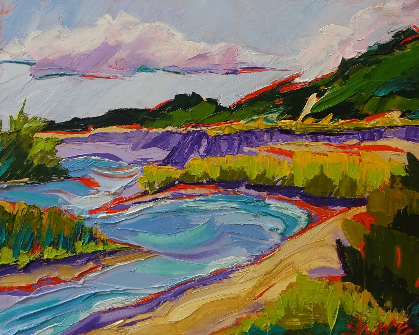 Colorful Coastal Inlet