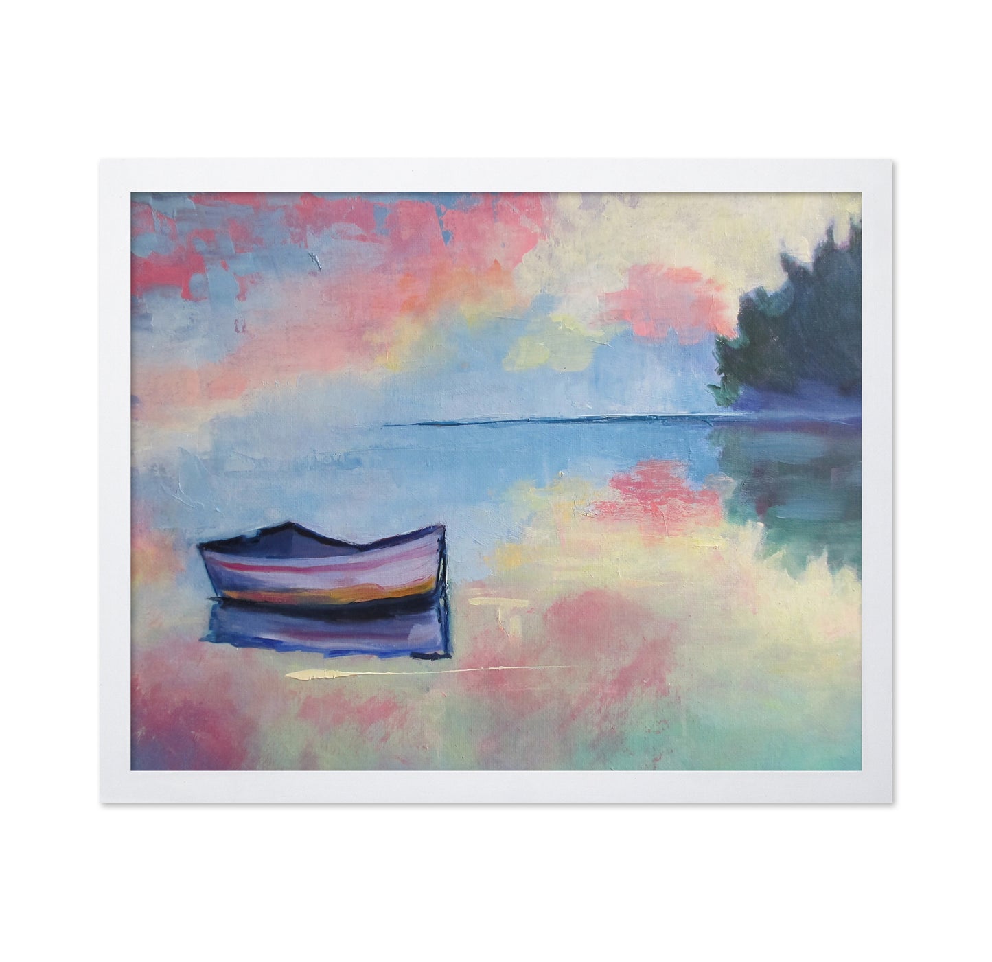 Serene Boat Reflection