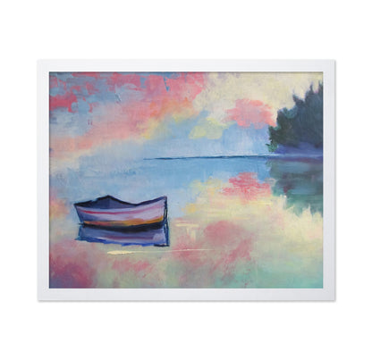 Serene Boat Reflection