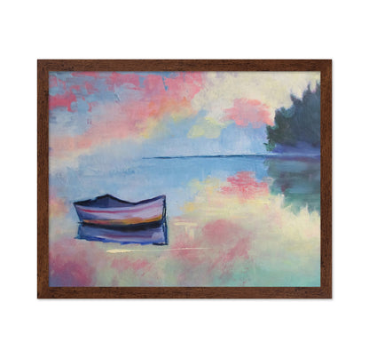 Serene Boat Reflection