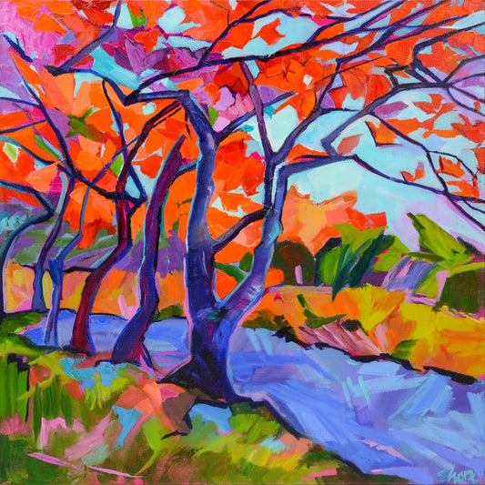 Autumn River Trees