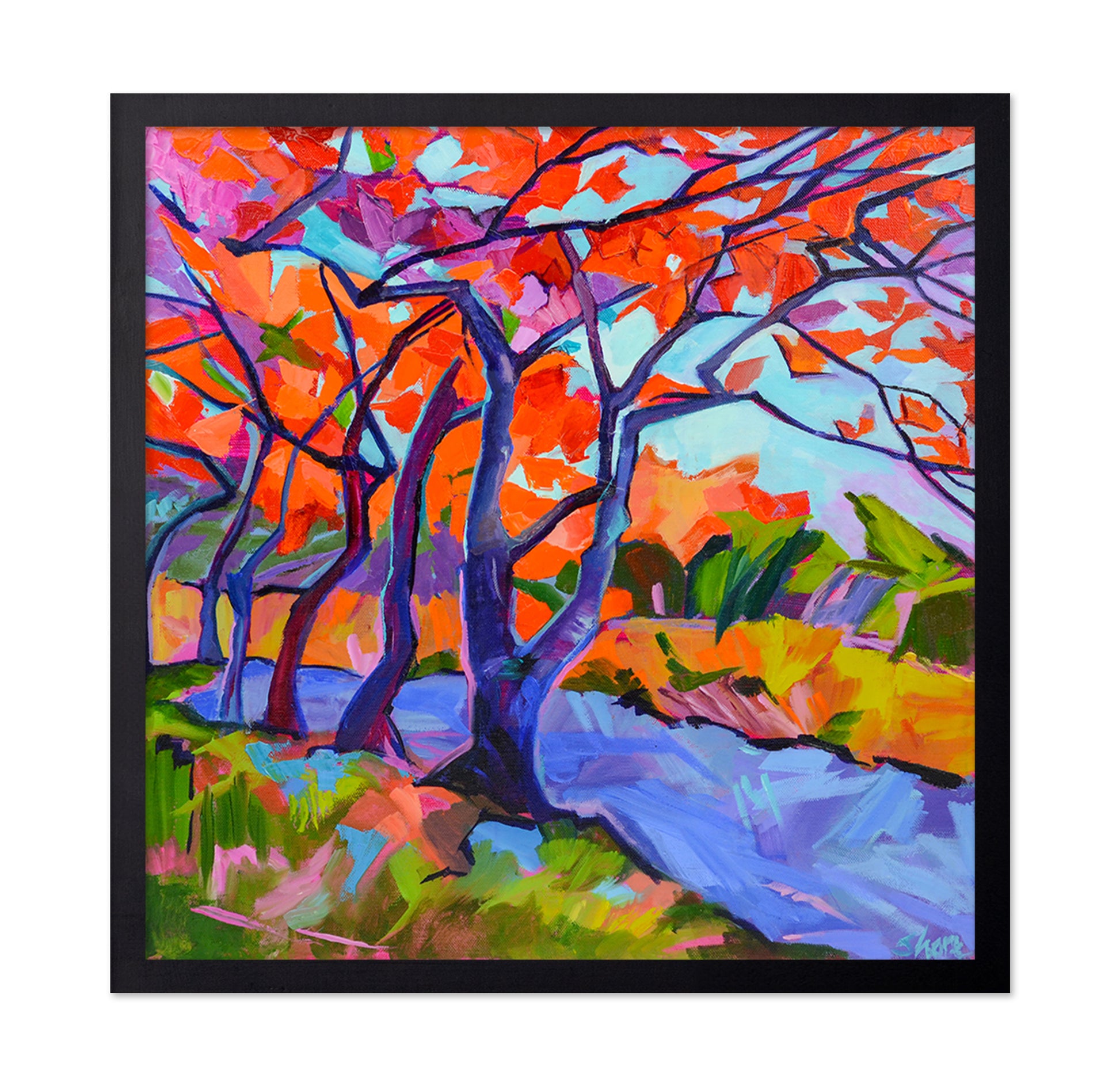 Autumn River Trees