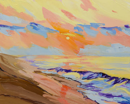 Pastel Beach Sunset