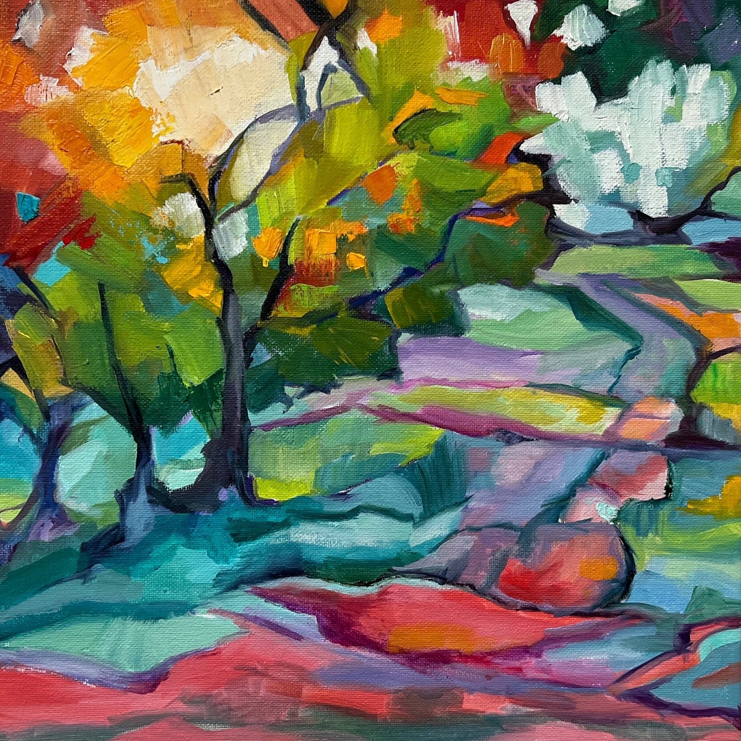 Colorful Forest Path