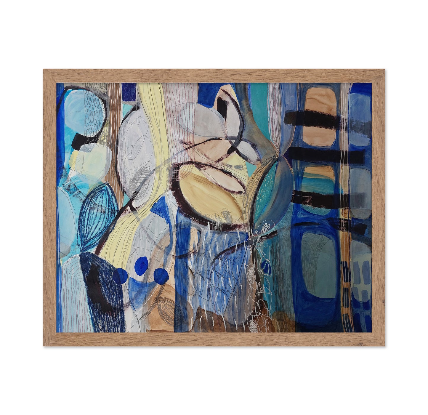 Abstract Blue Forms