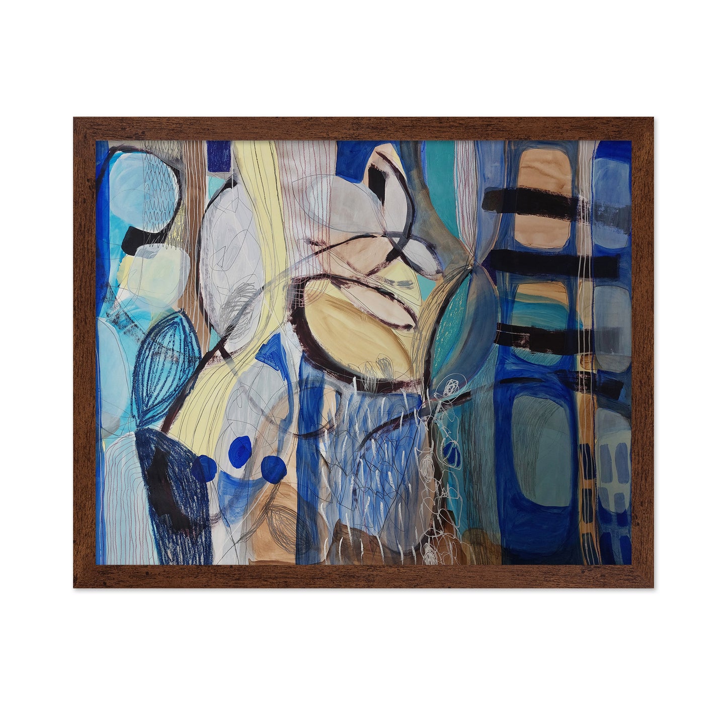 Abstract Blue Forms