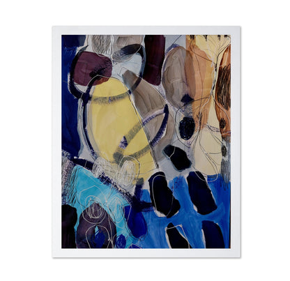 Abstract Blue Yellow Shapes