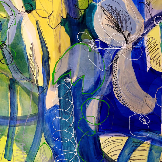 Blue Botanical Abstract