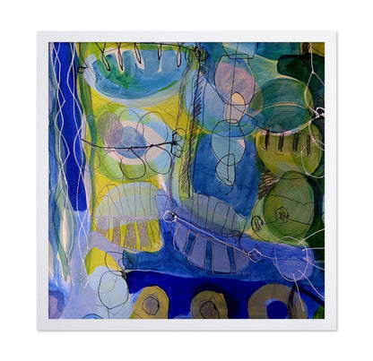 Blue Green Abstract Flow No1