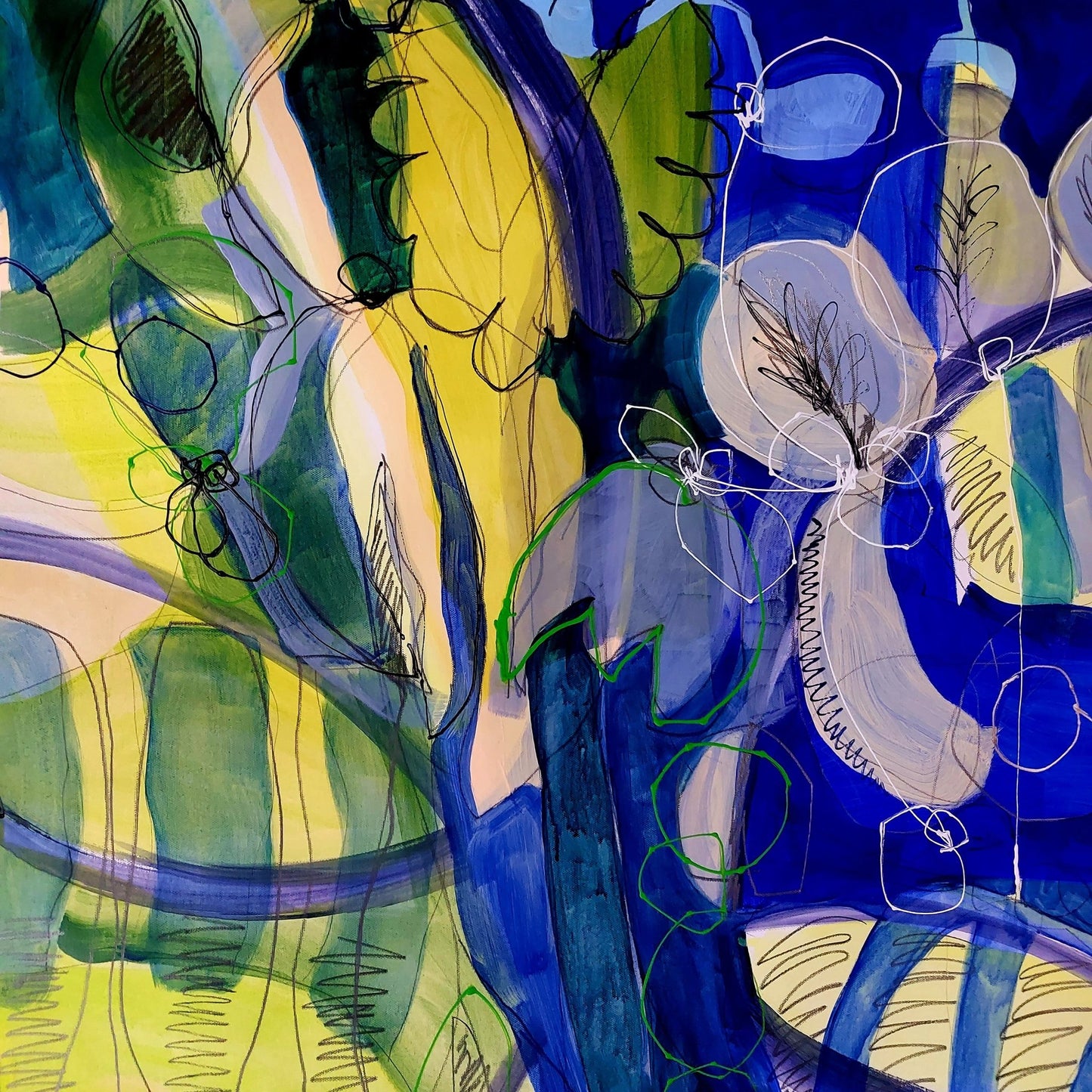 Blue Botanical Flow