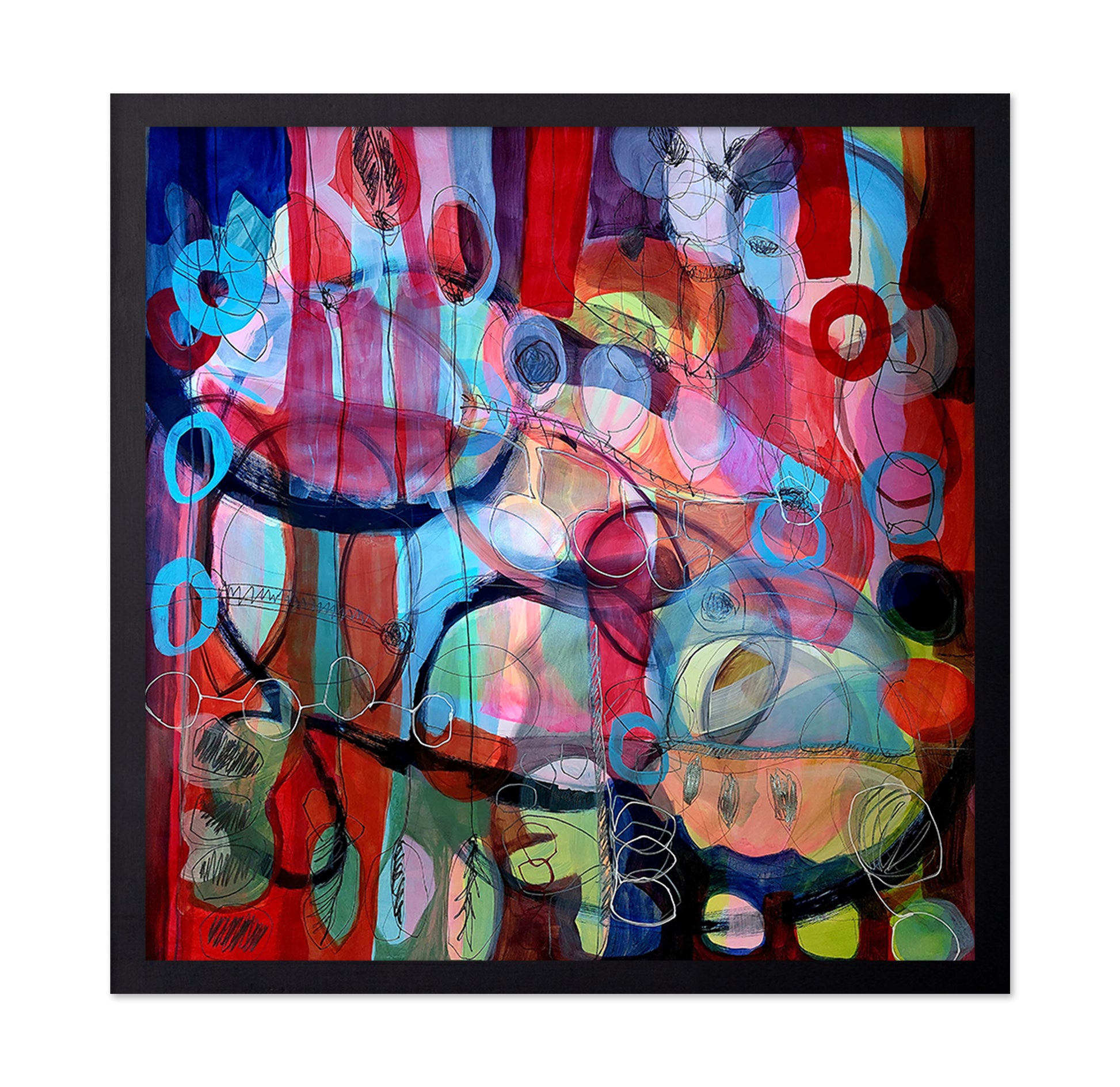 Vibrant Rain Abstraction