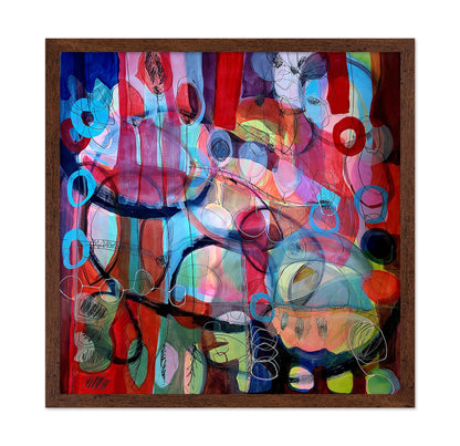 Vibrant Rain Abstraction