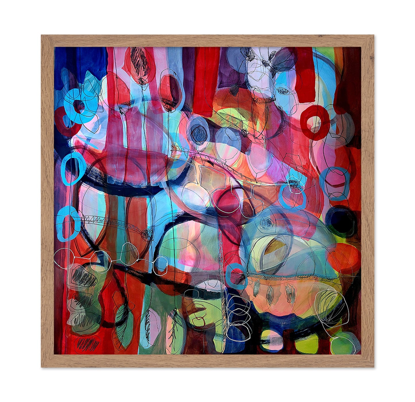 Vibrant Rain Abstraction