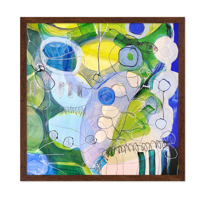 Blue Green Abstract Flow No2