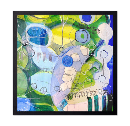 Blue Green Abstract Flow No2