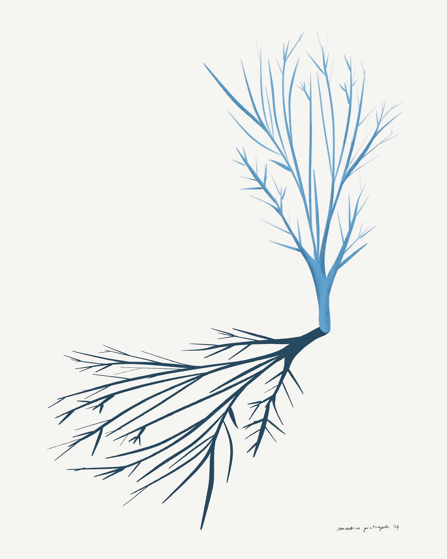 Minimal Blue Branch