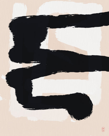 Bold Black Brush Strokes