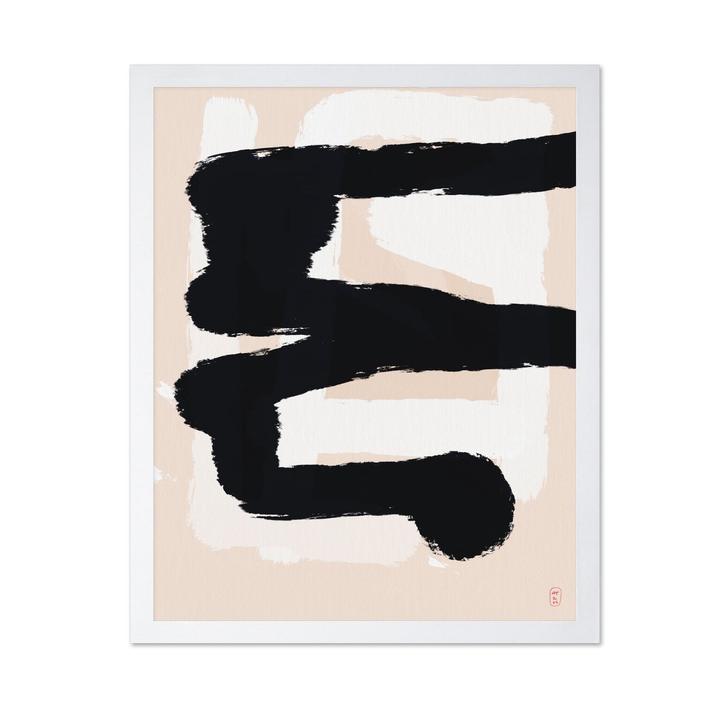 Bold Black Brush Strokes