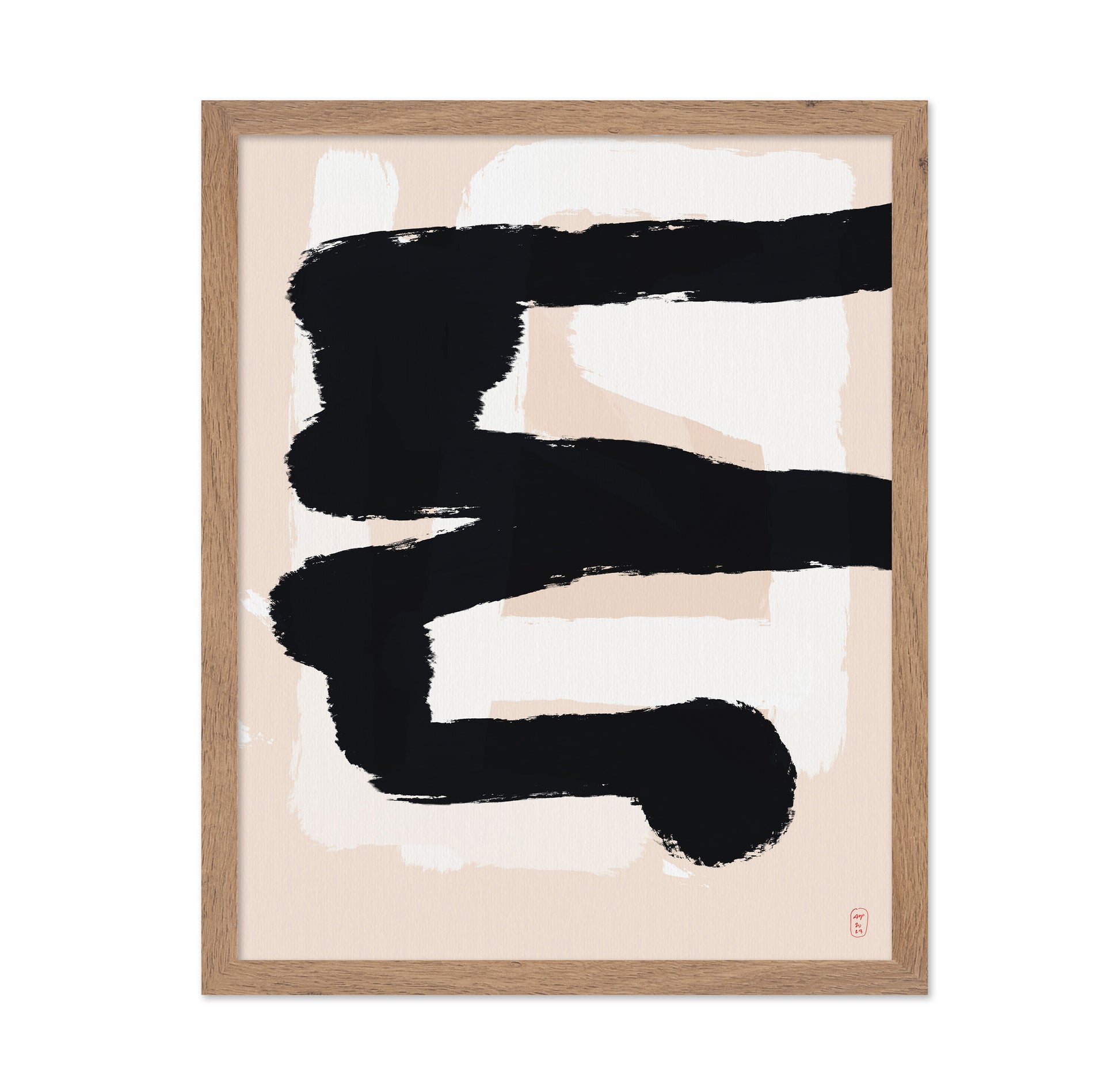 Bold Black Brush Strokes