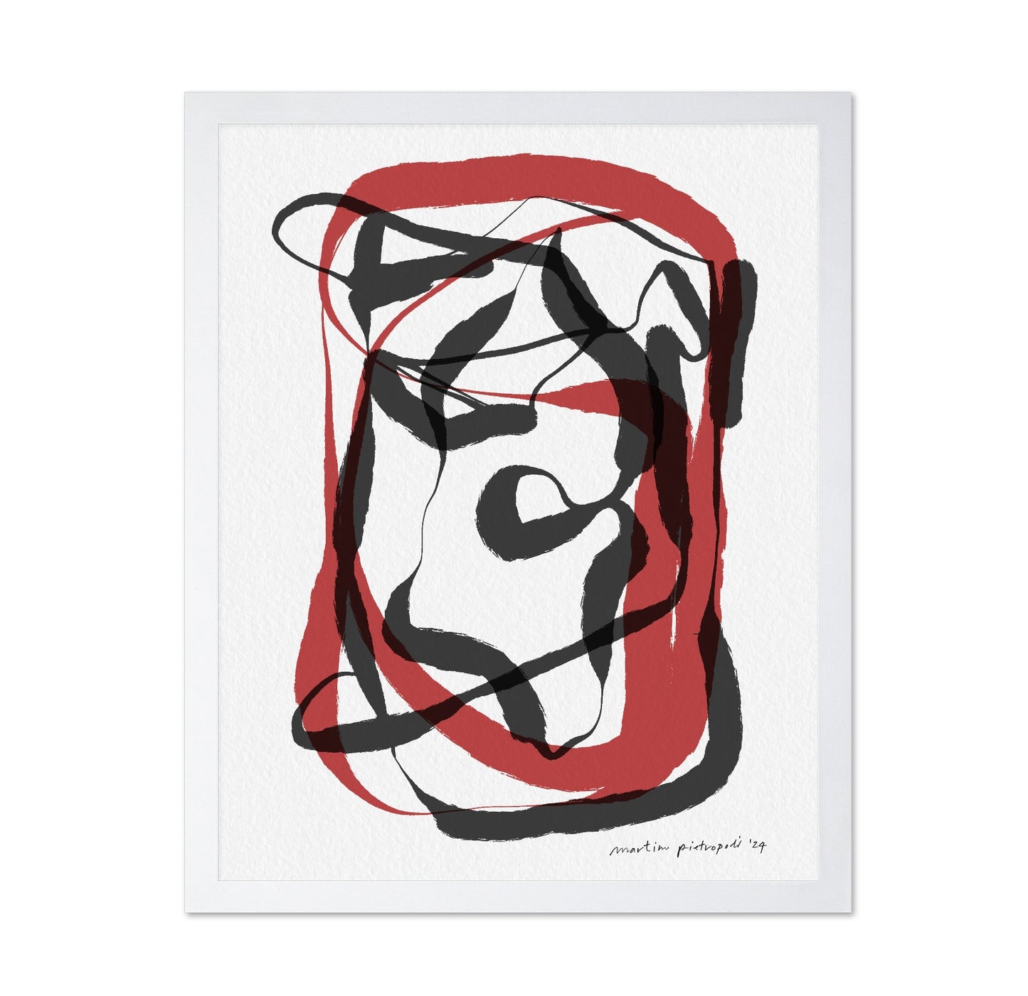 Flowing Red Black Lines