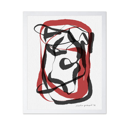Flowing Red Black Lines