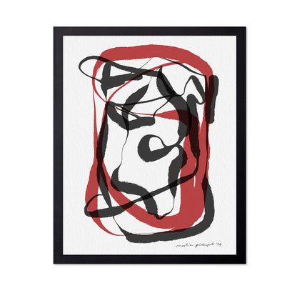 Flowing Red Black Lines