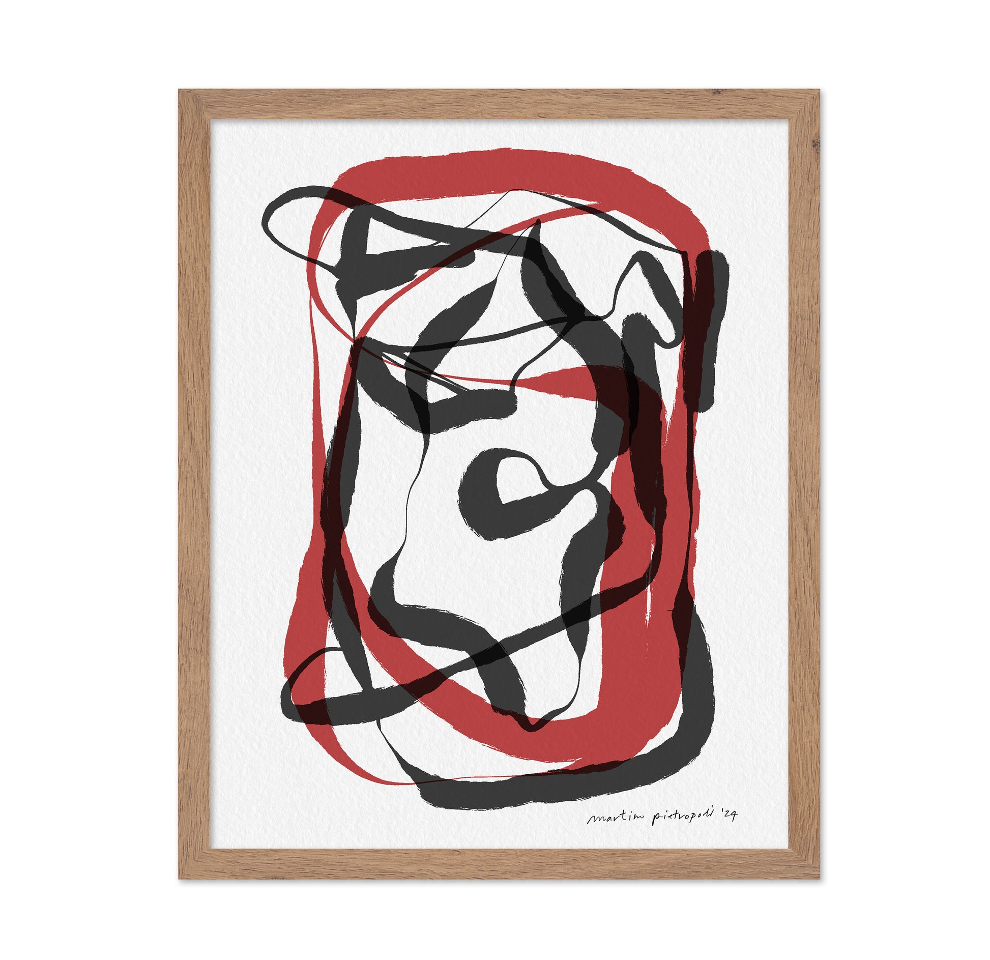 Flowing Red Black Lines