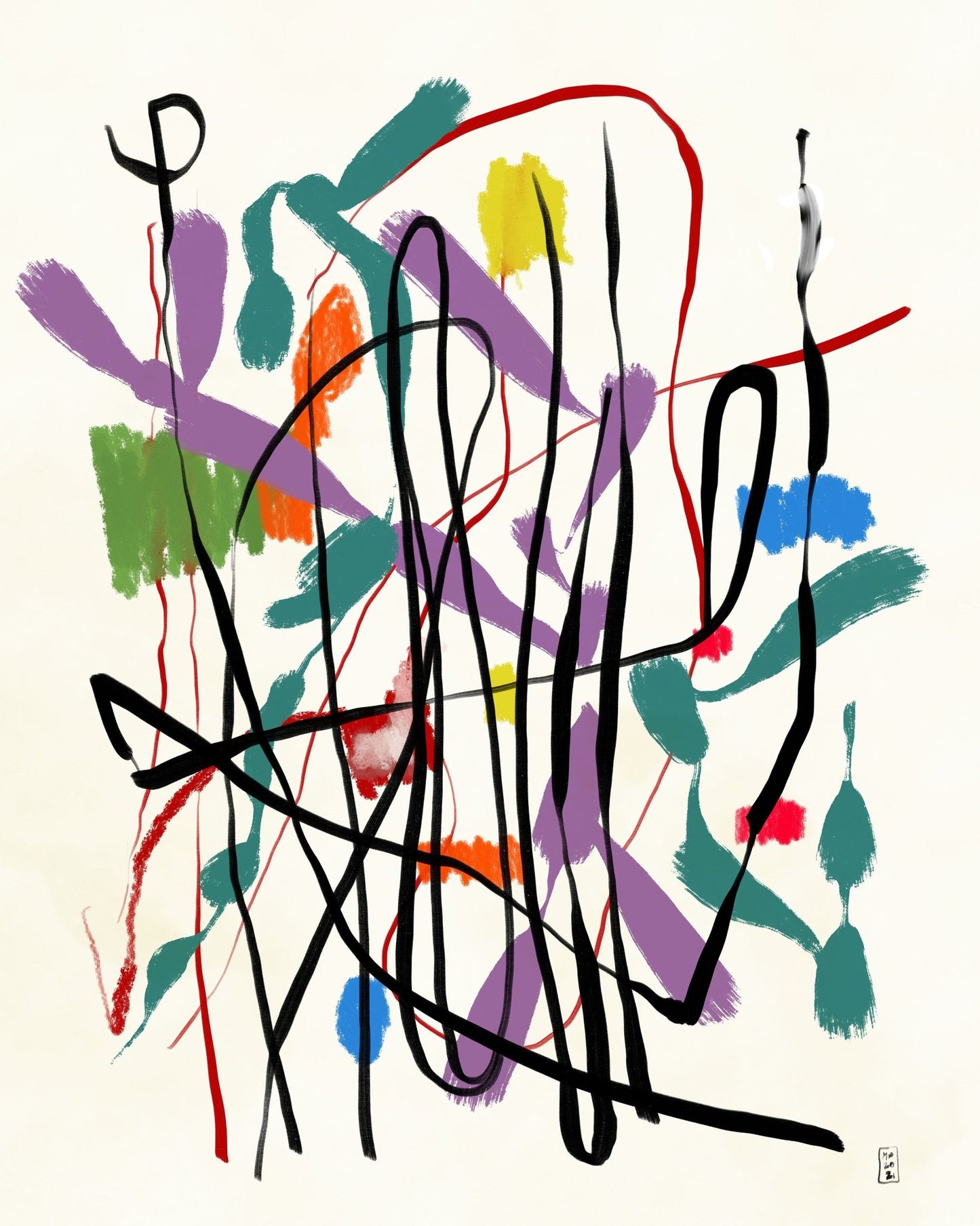 Chaotic Color Lines