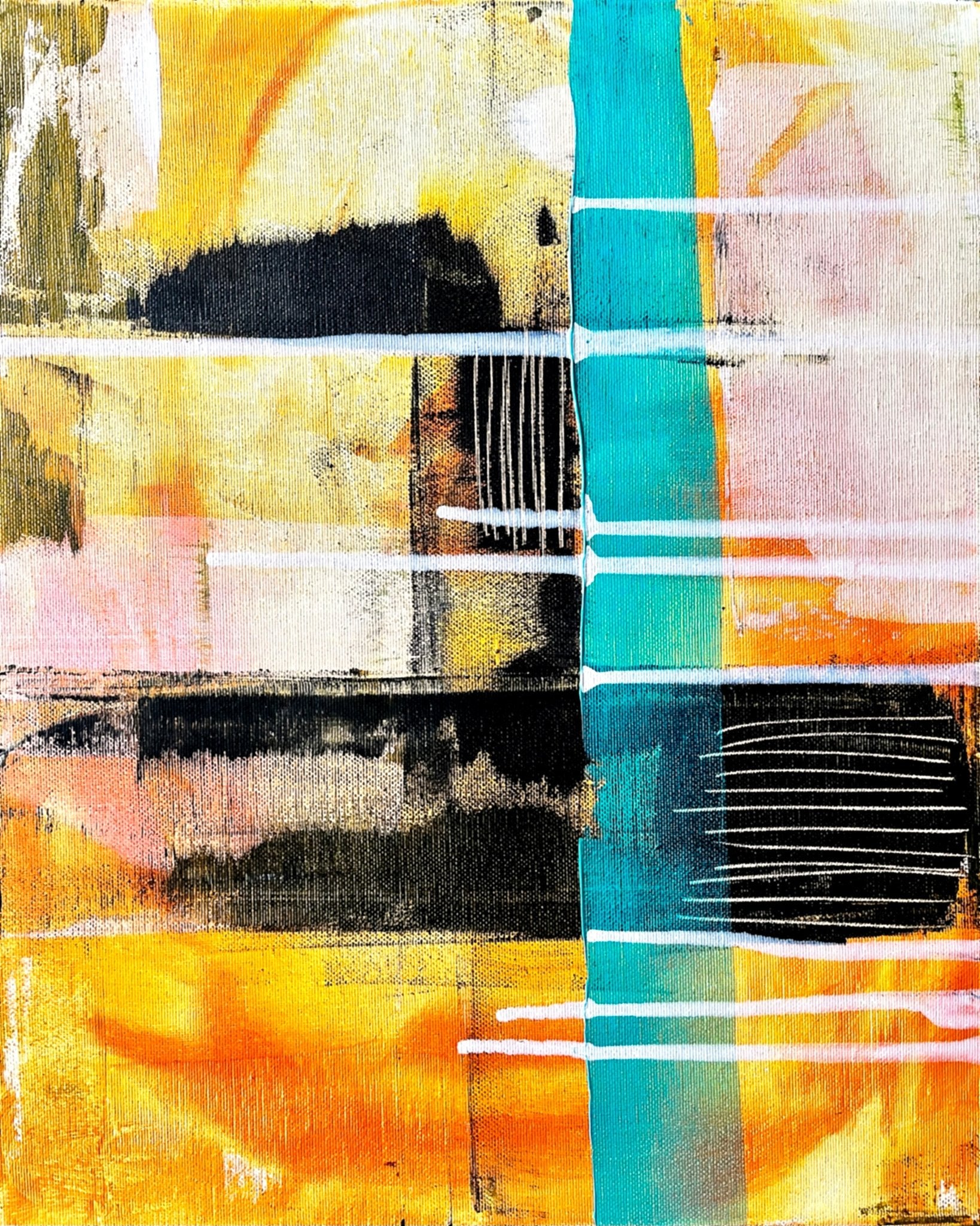 Orange Teal Abstract