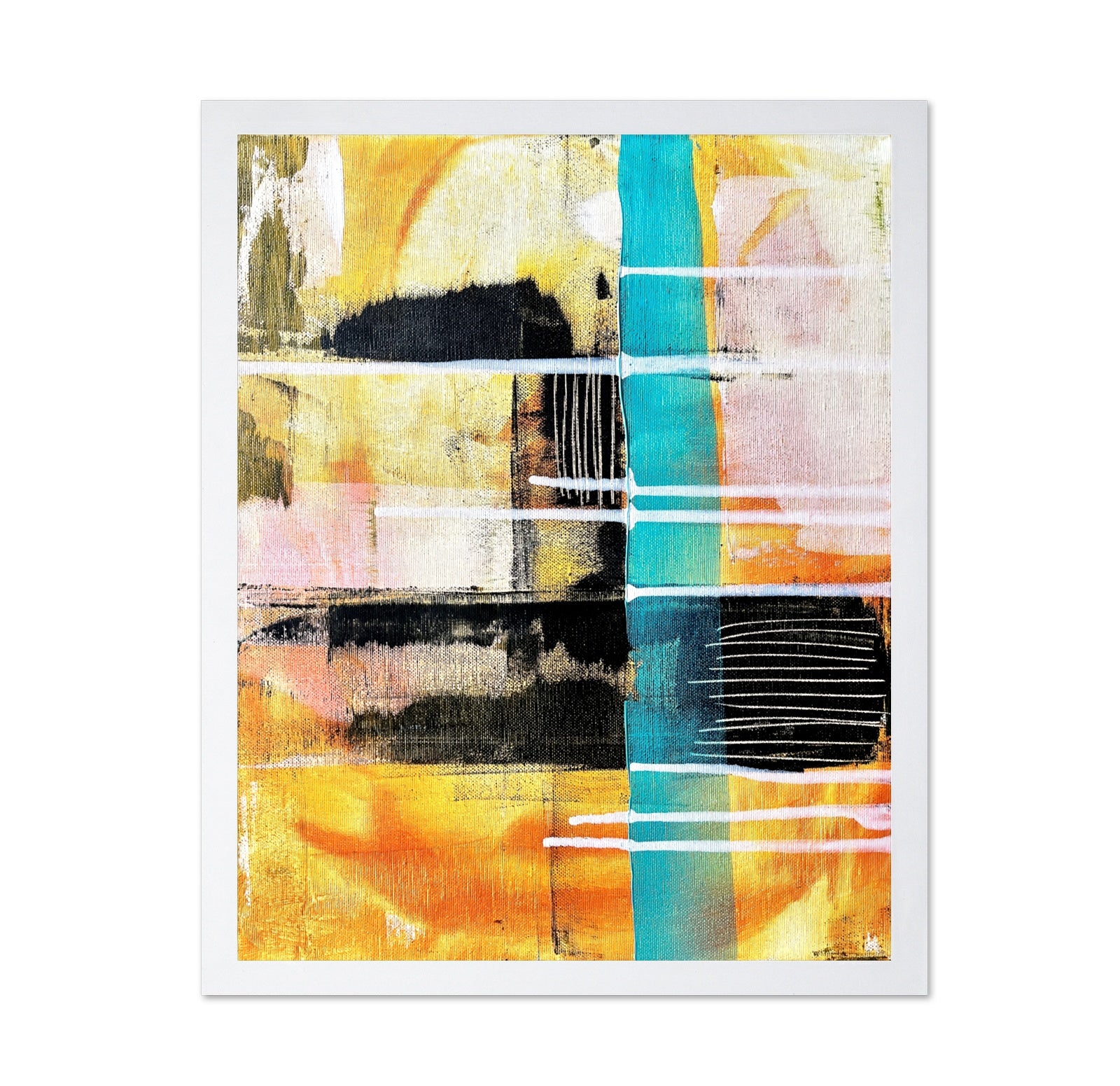 Orange Teal Abstract