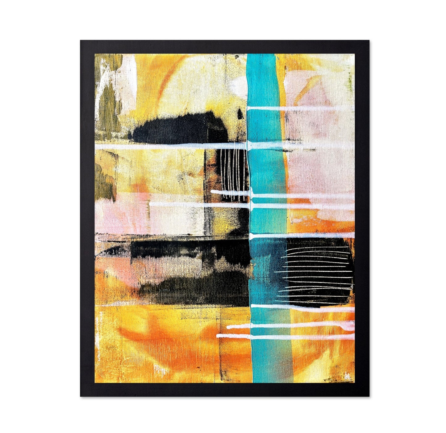 Orange Teal Abstract