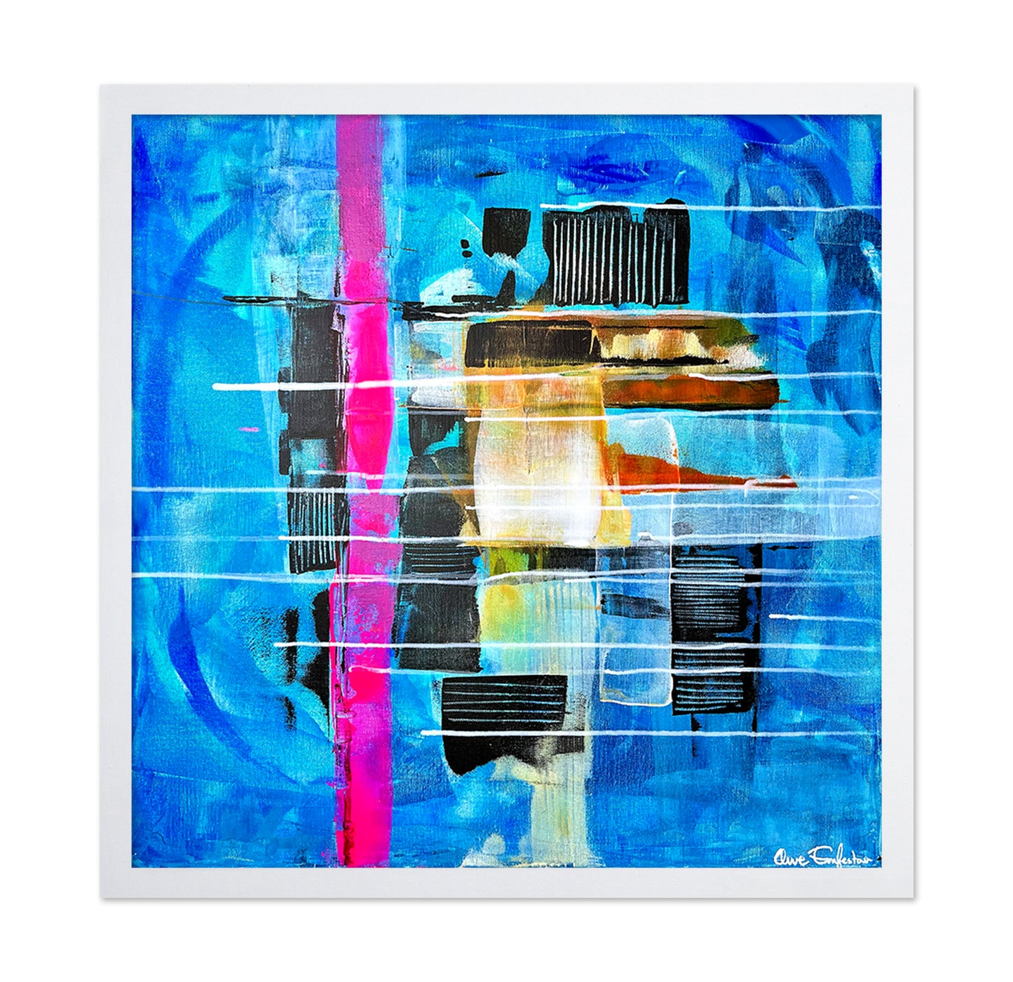 Blue Grid Abstract