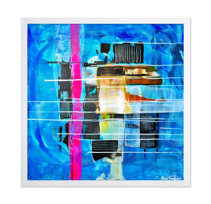 Blue Grid Abstract