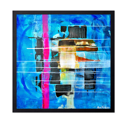 Blue Grid Abstract