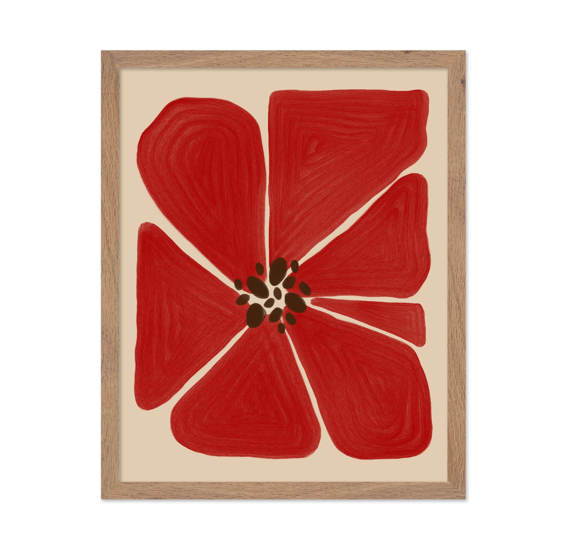 Bold Red Floral Shape