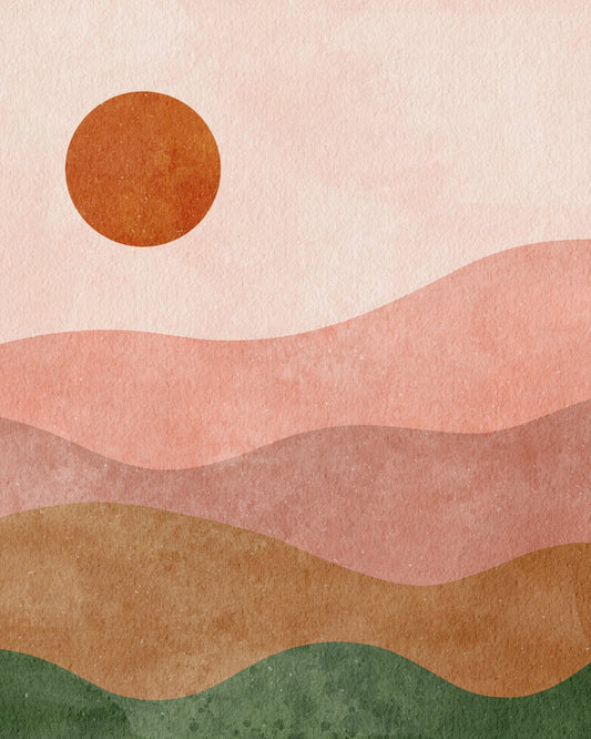Pastel Sunset Fields