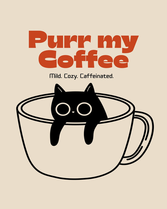 Purr Coffee Cat