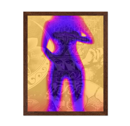 Neon Collage Figure