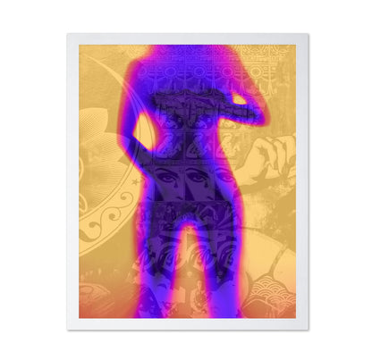 Neon Collage Figure