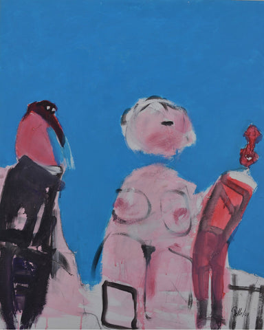 Abstract Figures In Blue