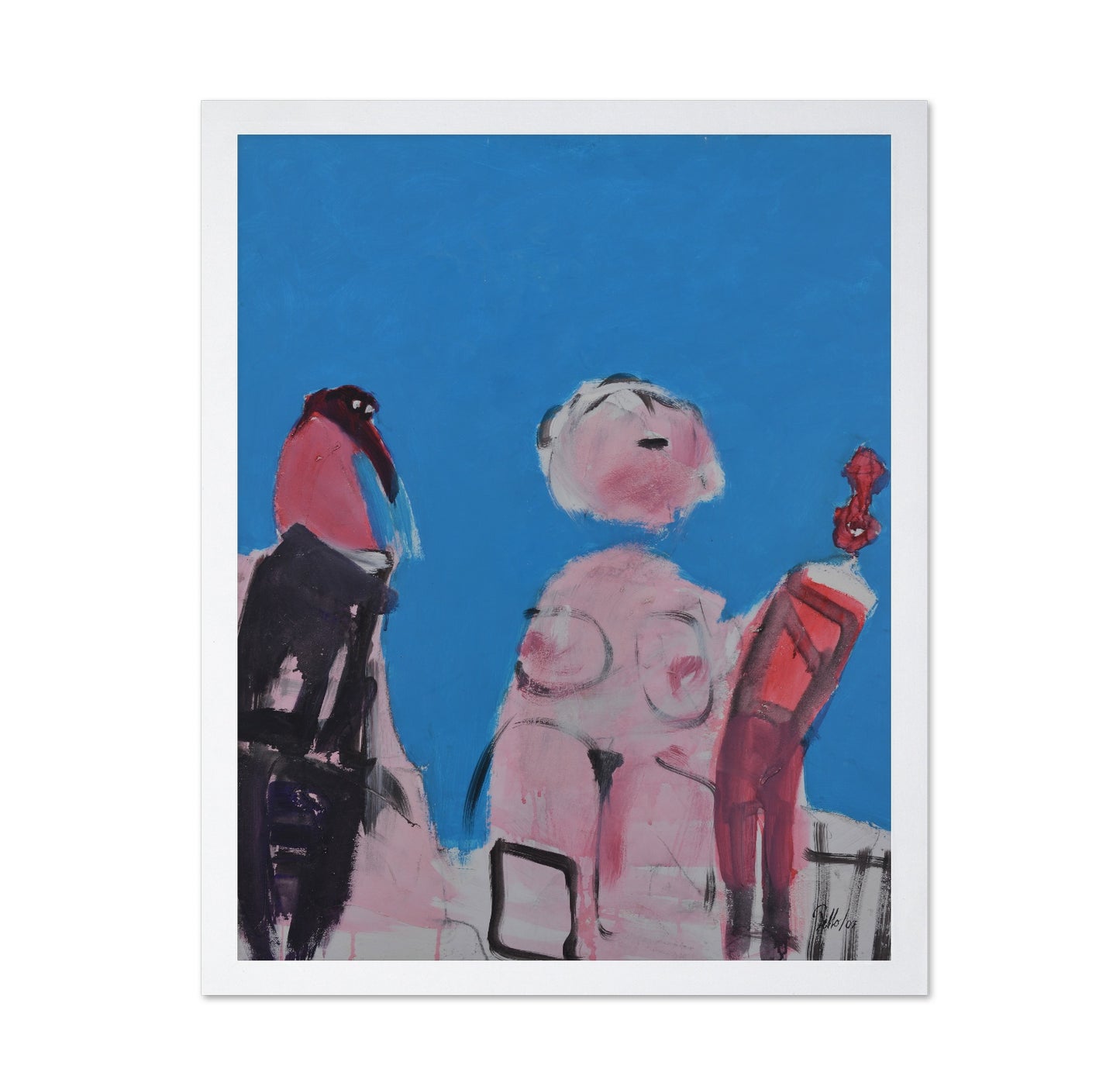 Abstract Figures In Blue