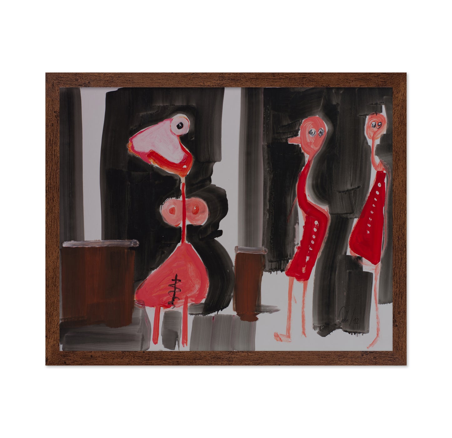 Abstract Ladies In Red