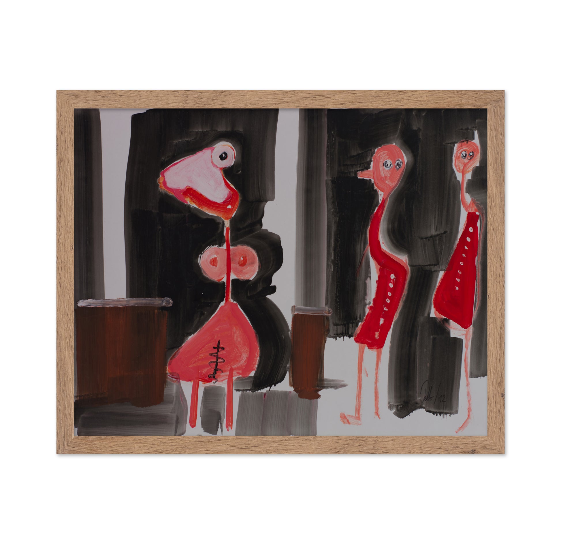 Abstract Ladies In Red