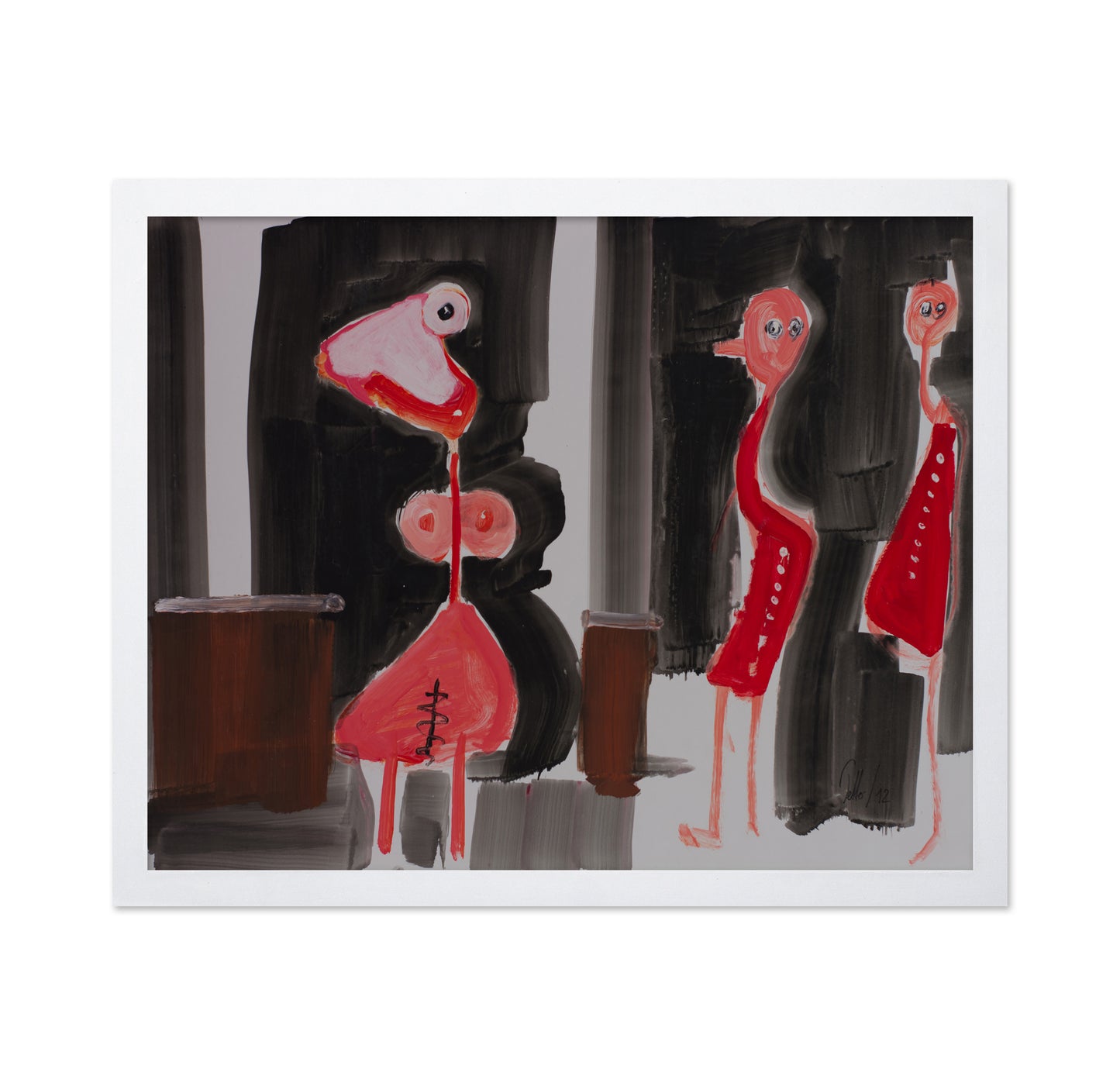 Abstract Ladies In Red