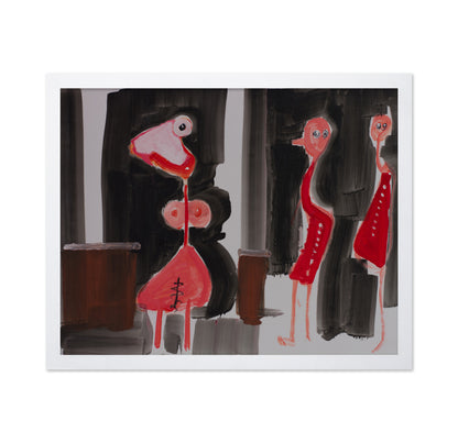 Abstract Ladies In Red